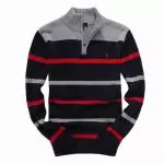 polo pulls hommes manche longue boutique mode reduction affaires bleu rouge gris